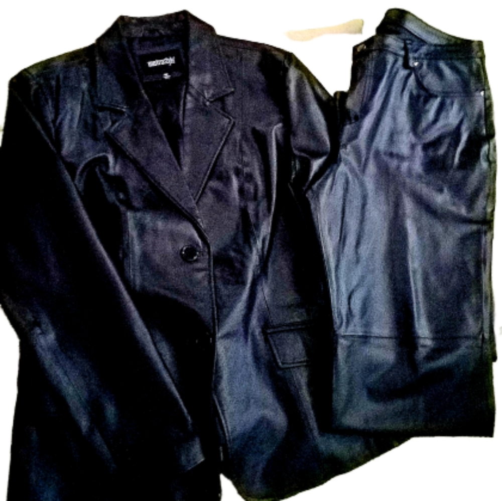 Genuine Leather Pantsuit
